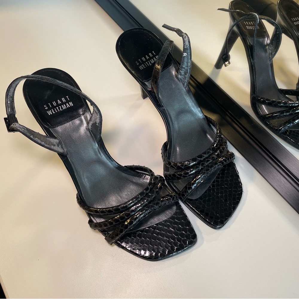 Black Stuart Weitzman sandal heels